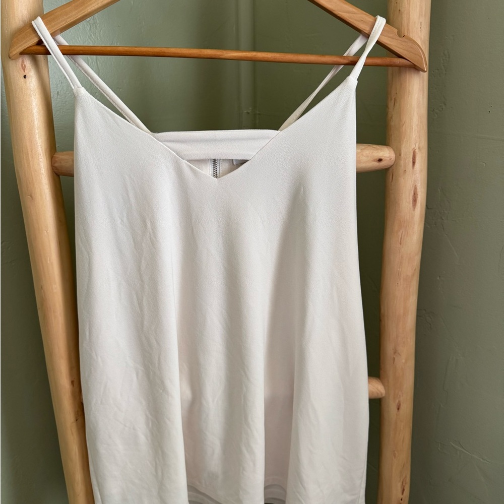 Bar III Ivory Sleeveless Top